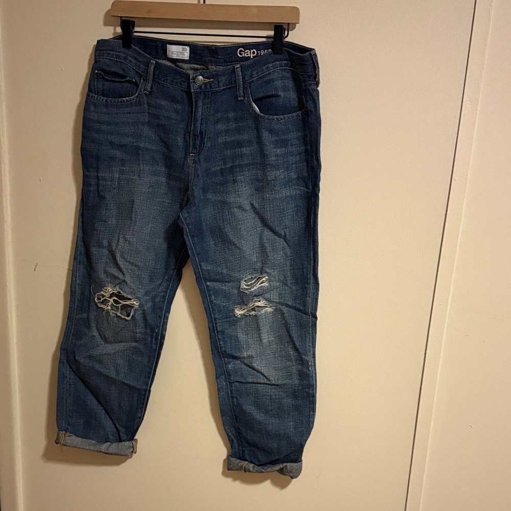 GAP Women's Relaxed Blue Boyfriend Jeans